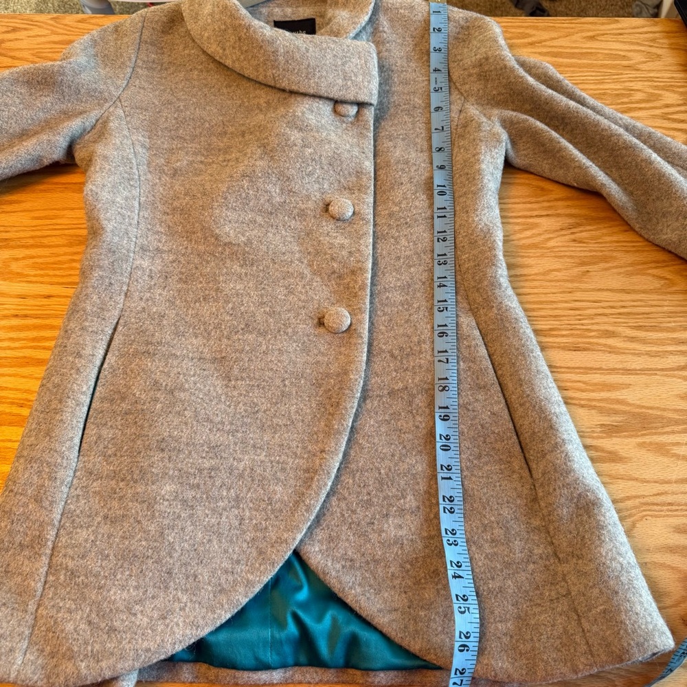 Smythe Les Vestes Wool Alpaca Blend Pea Coat Blazer Grey Blue 2 - Picture 6 of 12